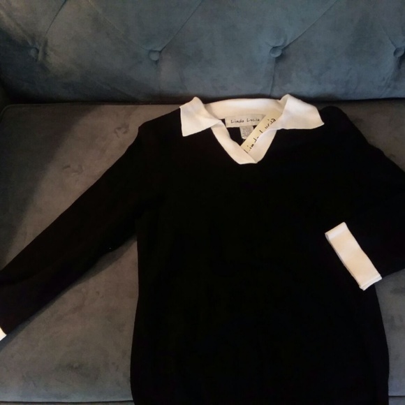 black collared sweater